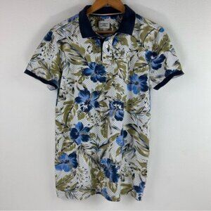 Lindbergh Men’s Hawaiian Pattern Cotton Polo Size M